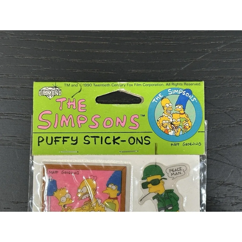 VTG Y2K‎ Simpson Mixed Lot - Collectable 5 Magnet Sheet & Puffy Stickers READ